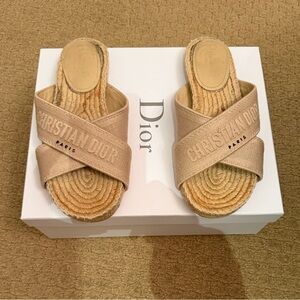 Dior Granville Beige Espadrille Slide